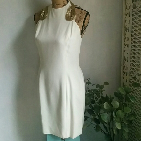 Nightline Dresses & Skirts - Vintage Niteline Della Roufogali Cream Gold Size 8